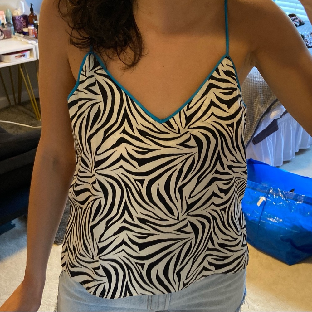 Topshop Zebra Tank